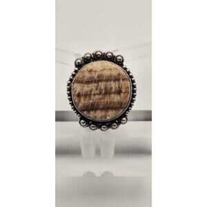 Women's Sterling 925 Silver Round Gemstone Ring Size 8